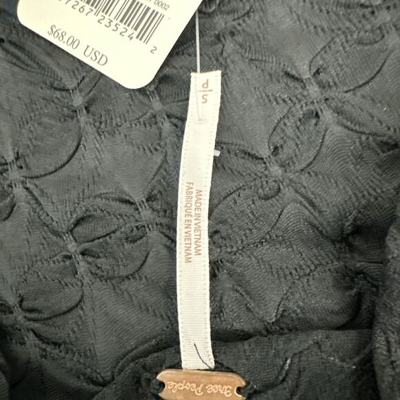 Free People Mykonos Tank Lace Black Size Small New - Picture 12 of 15